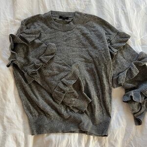 Jcrew ruffle sweater